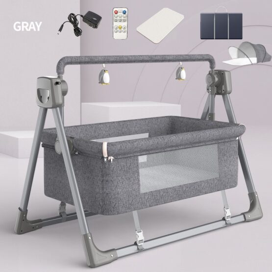 Электрическая модульная детская кроватка-колыбель (Gray)