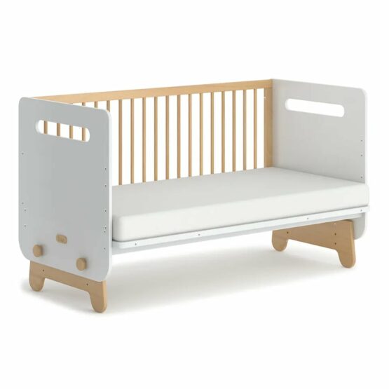 Детская кровать Yarra Bedside Bed из европейского бука 0-12 лет (Barley White)