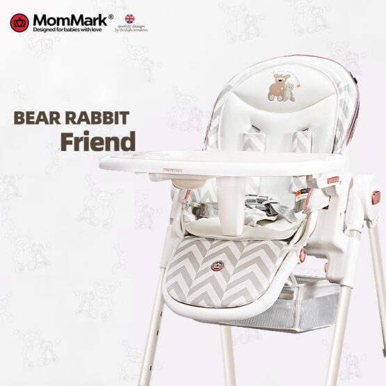 Стульчик для кормления MomMark из эко кожи (Bear Rabbit Friend)