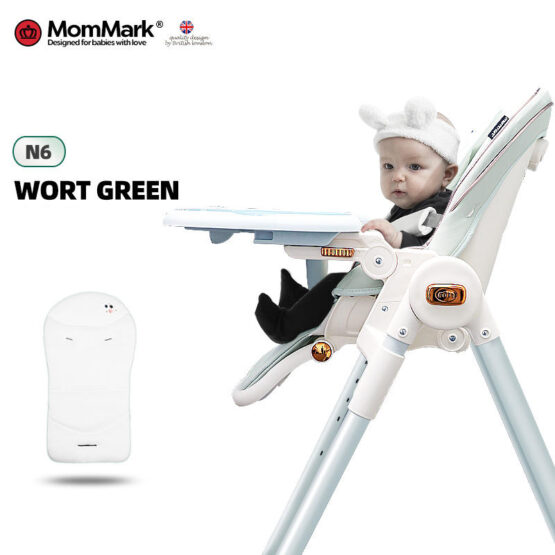 Стульчик для кормления MomMark из эко кожи (Wort Green)