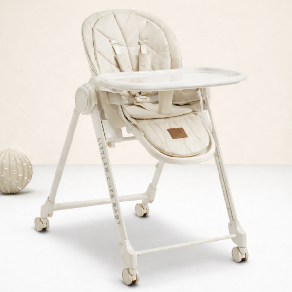 Стульчик для кормления из эко кожи (Beige)