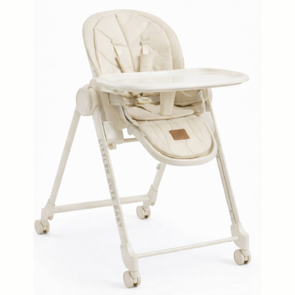 High chair made of eco-leather (Beige)