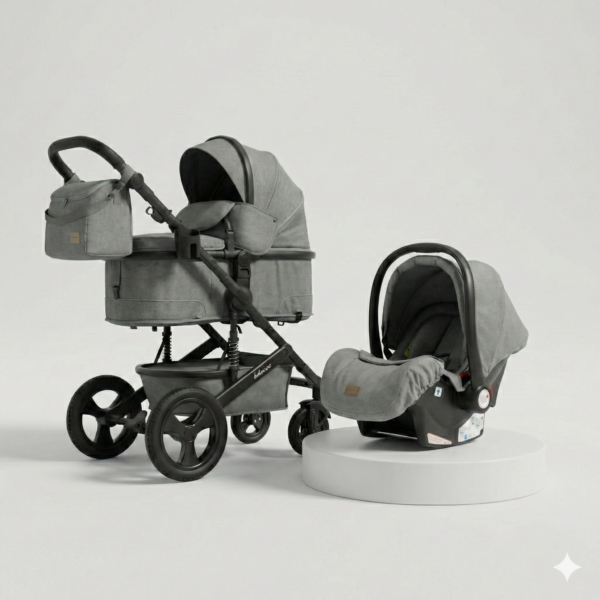 Մանկասայլակ 3-ը 1-ում տրանսֆորմեր Belecoo (grey)