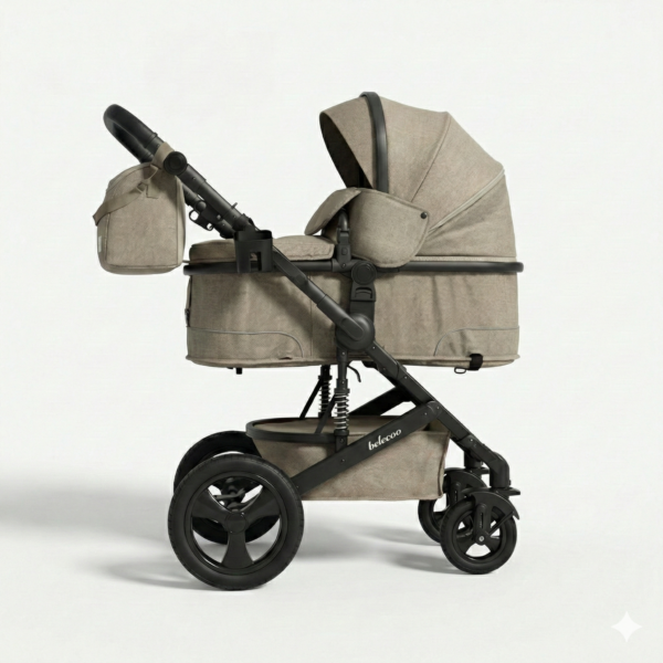 Մանկասայլակ 2-ը 1-ում տրանսֆորմեր Belecoo (beige)