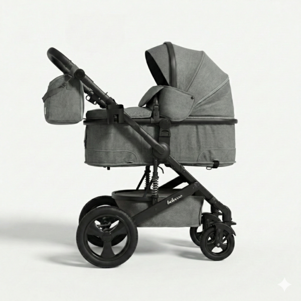 Մանկասայլակ 2-ը 1-ում տրանսֆորմեր Belecoo (grey)