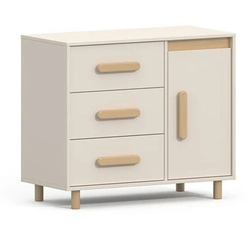 Boori Scandi 3 Drawer Dresser with Side Cabinet (Barley/Beech)